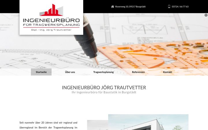 Screenshot of ingenieurbuero-trautvetter.de