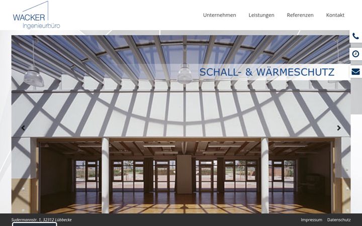 Screenshot of ingenieurbuero-wacker.de