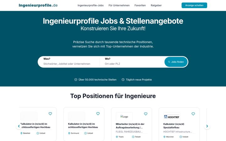 Screenshot of ingenieurprofile.de