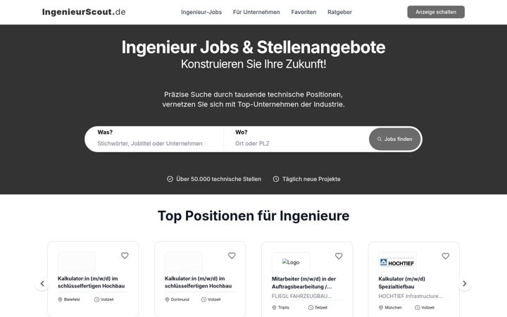 Screenshot of ingenieurscout.de