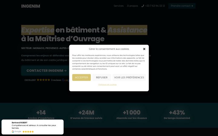 Screenshot of ingenim.fr