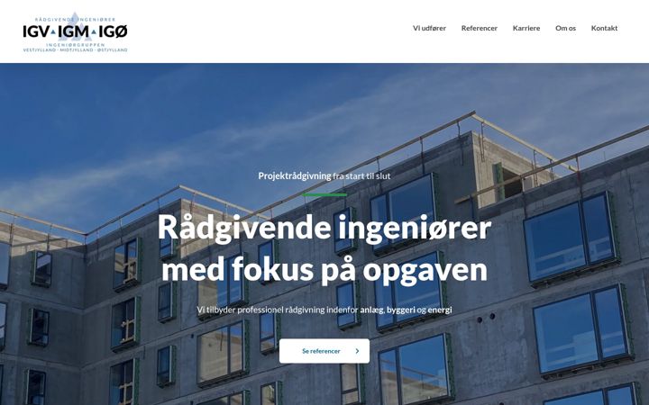 Kuvakaappaus sivustosta ingeniorgruppen.dk