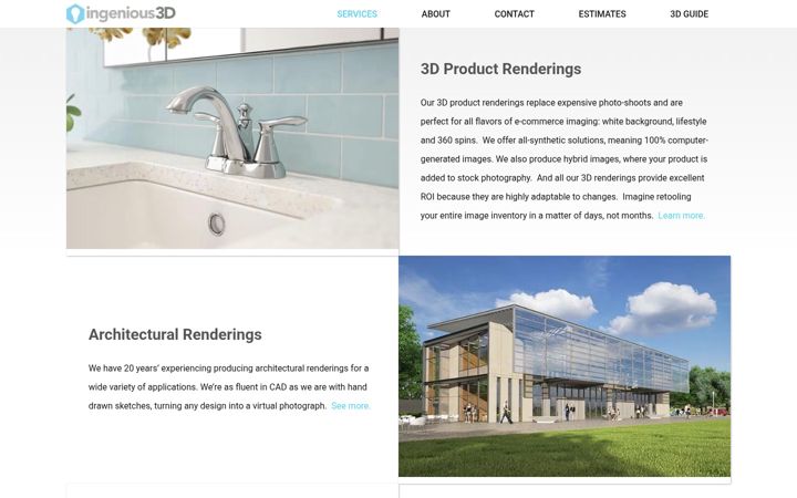 Screenshot of ingenious3d.com