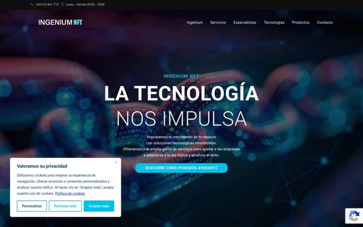 Screenshot of ingeniumnft.com