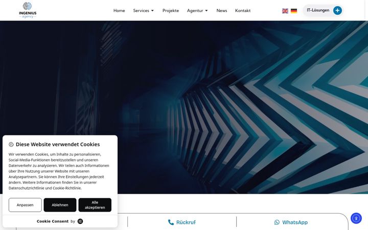 Screenshot of ingenius-agency.com