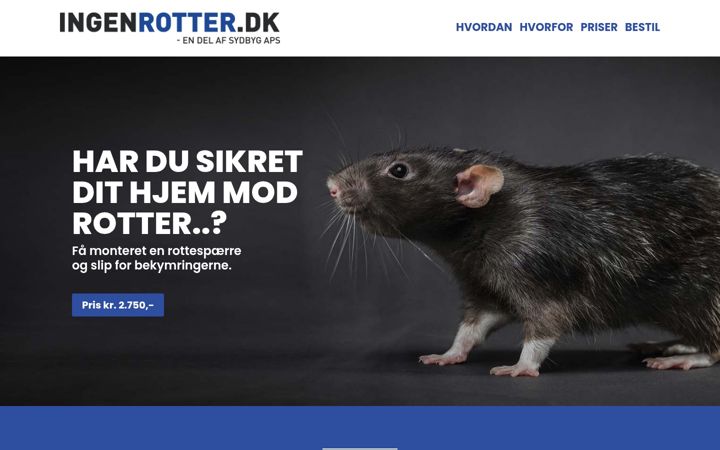 Screenshot of ingenrotter.dk