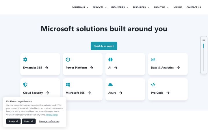 Screenshot of ingentive.com