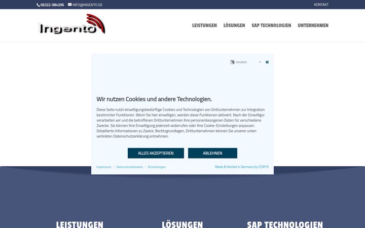 Screenshot of ingento.de