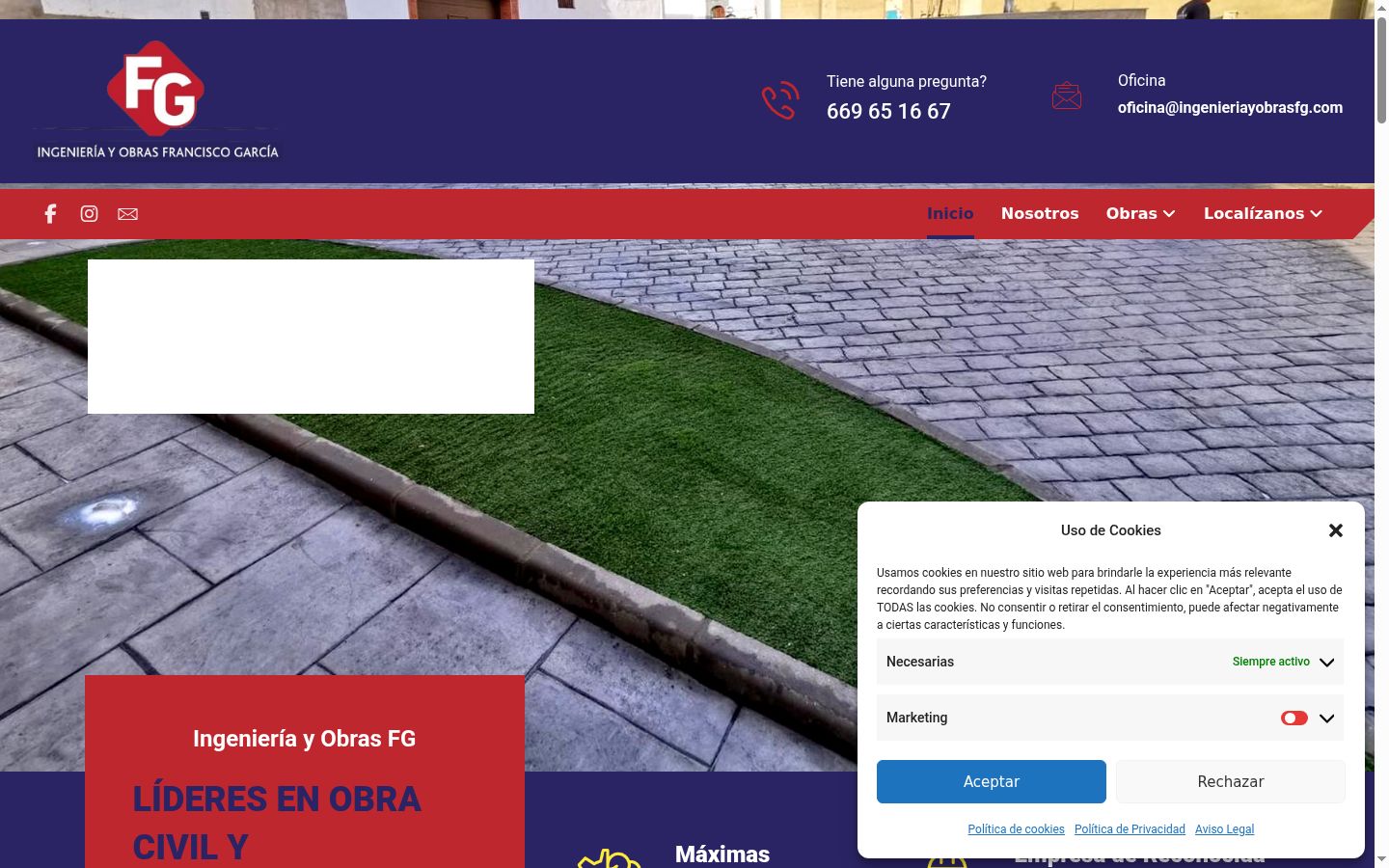 Screenshot del banner di consenso mostrato prima di qualsiasi interazione