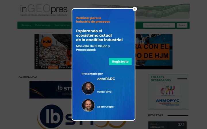 Screenshot of ingeopres.es