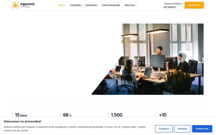 Screenshot of ingeotecktecnologics.com