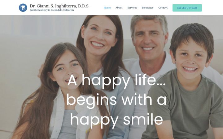 Screenshot of inghilterradental.com