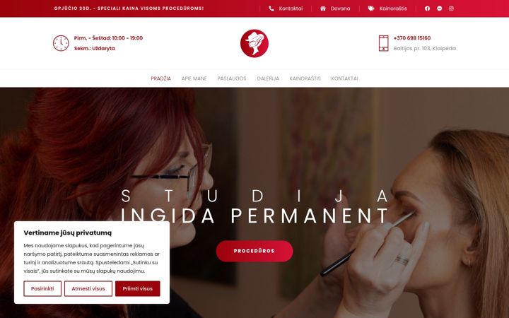 Posnetek zaslona ingida-permanent.lt