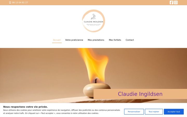 Screenshot of ingildsenclaudie.fr