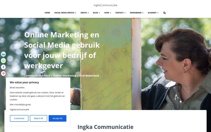 Screenshot of ingkacommunicatie.nl