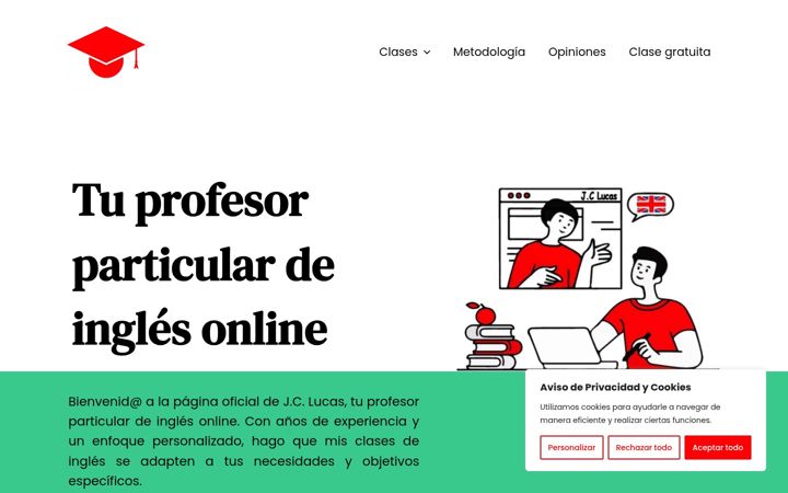 Screenshot of inglesconjclucas.com
