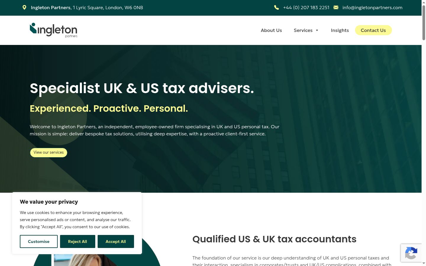 Screenshot del banner di consenso mostrato prima di qualsiasi interazione