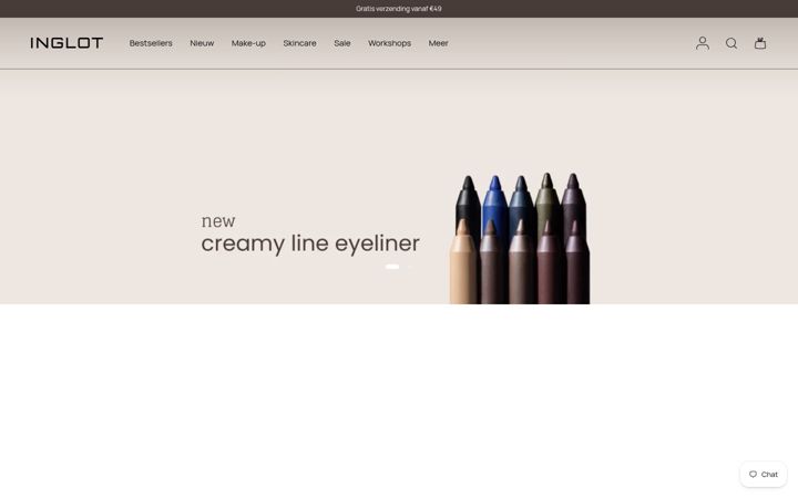 Screenshot of inglot.nl