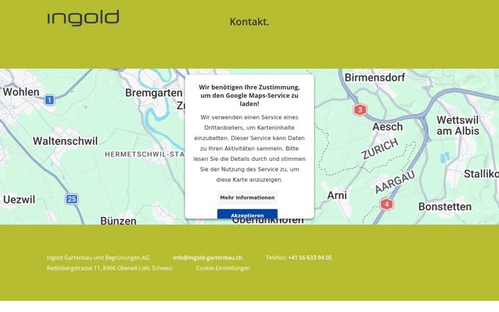 Screenshot of ingold-gartenbau.ch