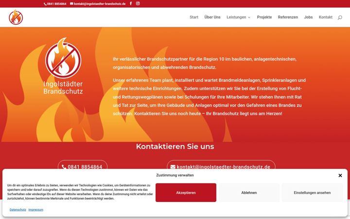 Screenshot of ingolstaedter-brandschutz.de