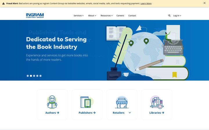 Екранна снимка на ingramcontent.com