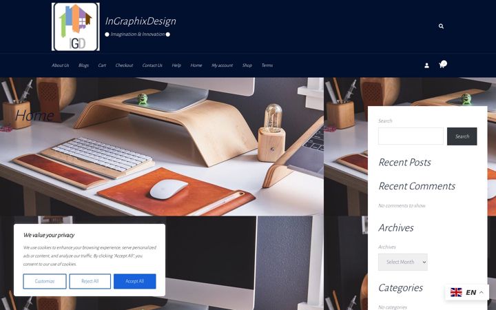 Screenshot of ingraphixdesign.co.uk