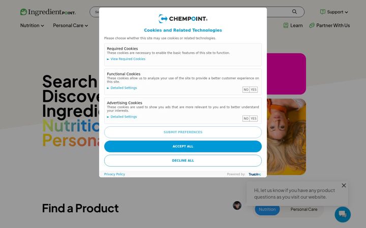 Screenshot of ingredientpoint.com