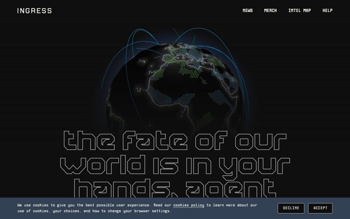 Screenshot of ingress.com