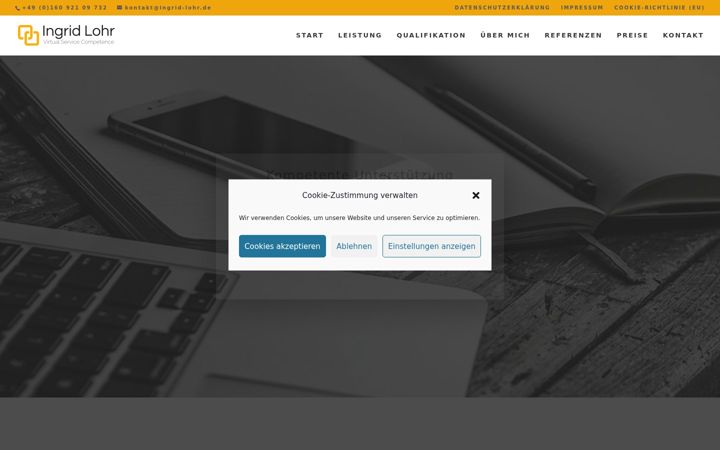 Screenshot of ingrid-lohr.de