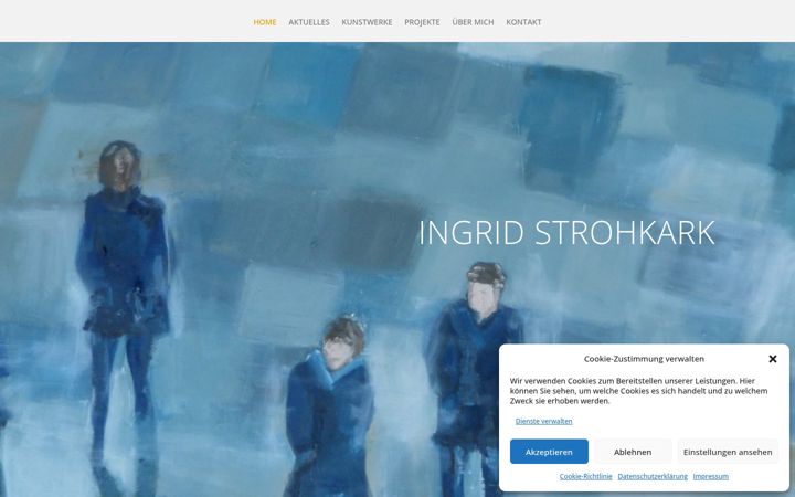 Screenshot of ingrid-strohkark.de