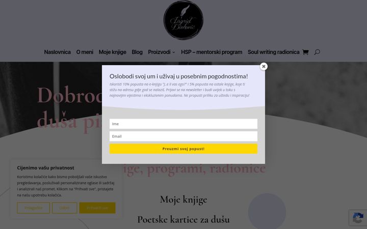 Screenshot of ingriddivkovic.com