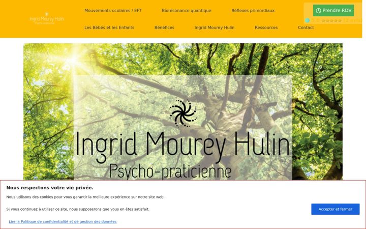 Screenshot of ingridhulin.com