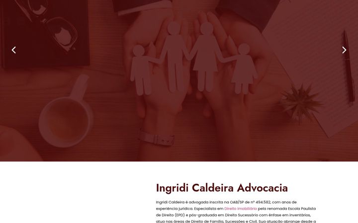 Screenshot of ingridicaldeira.adv.br