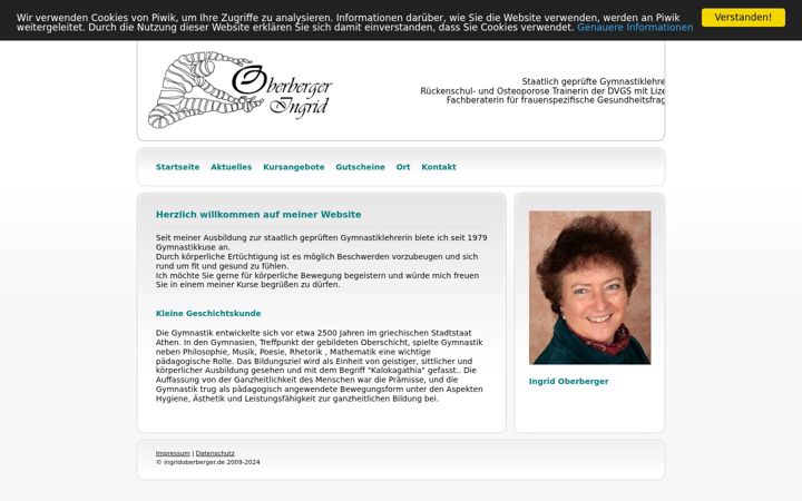 Screenshot of ingridoberberger.de