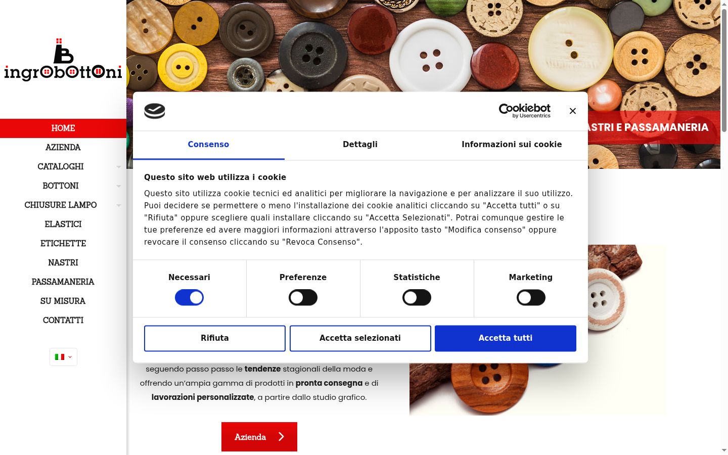 Screenshot of the consent banner shown before any interaction