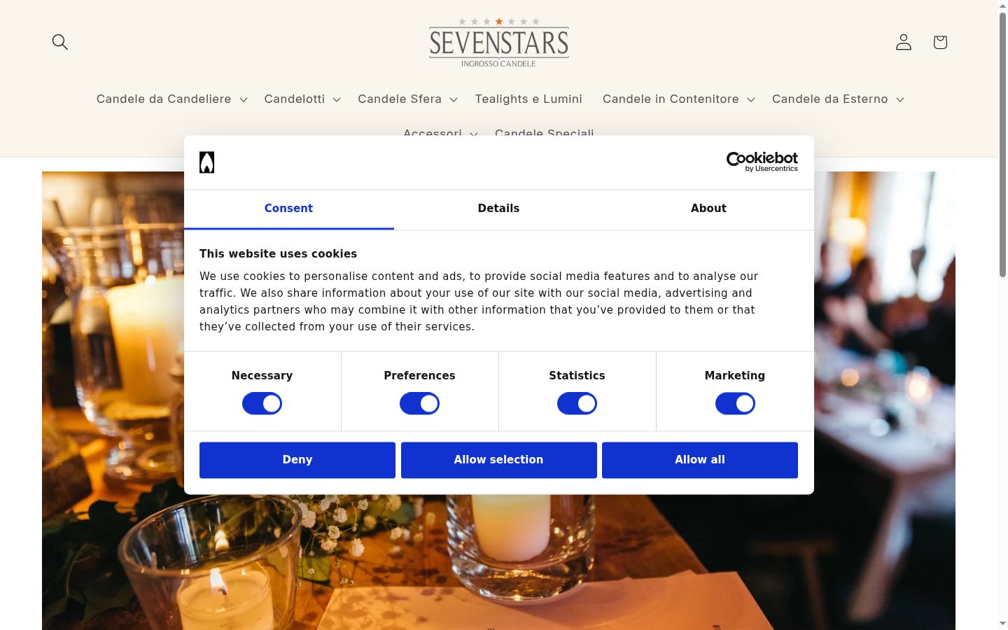 Sutikimo reklamjuostės, rodytos prieš bet kokią sąveiką, ekrano kopija
