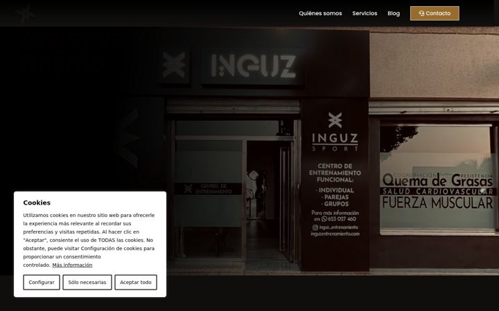 Screenshot of inguzentrenamiento.com