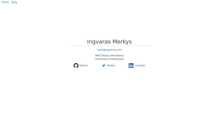 Screenshot of ingvaras.com
