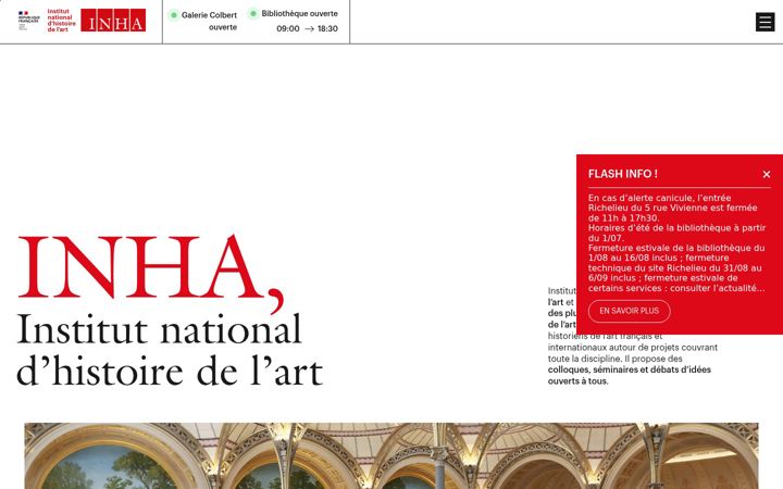 Screenshot of inha.fr