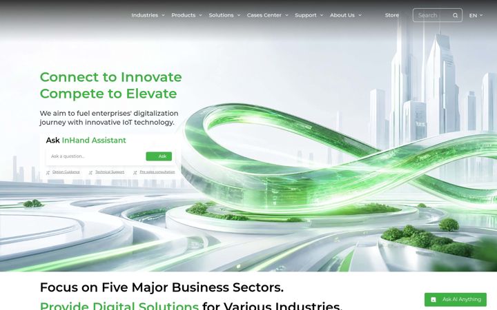 Screenshot of inhandnetworks.com
