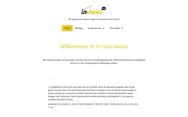 Screenshot of inhausradio.de