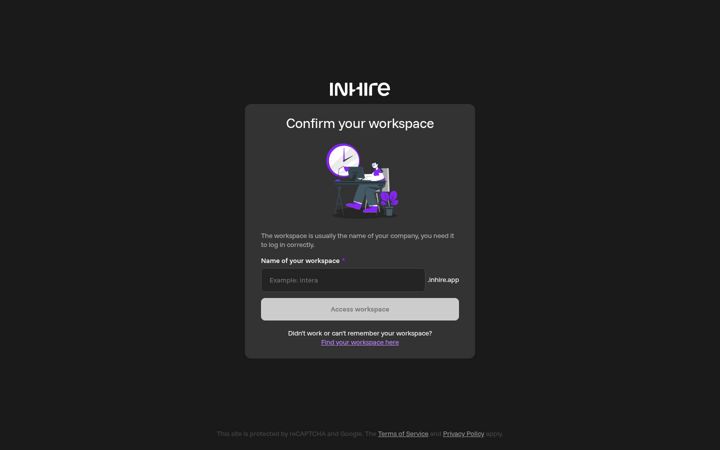 Screenshot of inhire.app