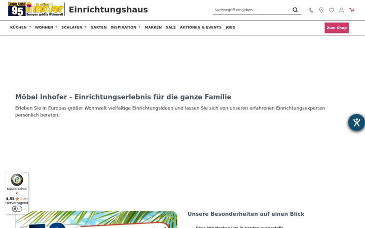Screenshot of inhofer.de