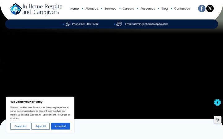 Screenshot of inhomerespite.com