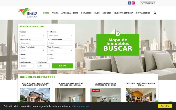Screenshot of inhousesabana.com