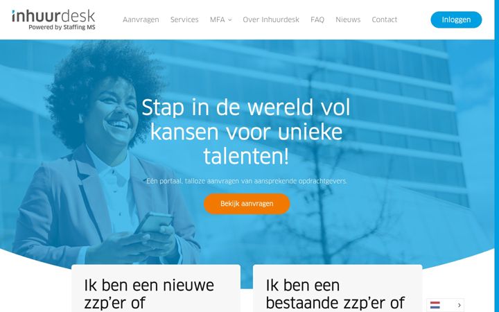 Skærmbillede af inhuurdesk.nl