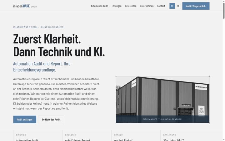 Screenshot of iniationware.eu