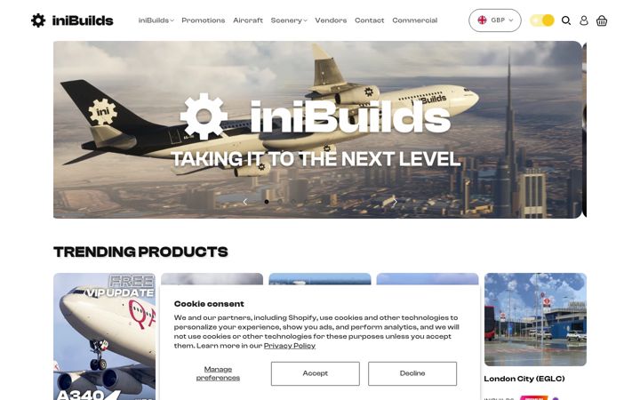 Screenshot of inibuilds.com