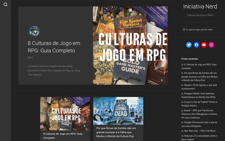 Screenshot of iniciativanerd.com.br
