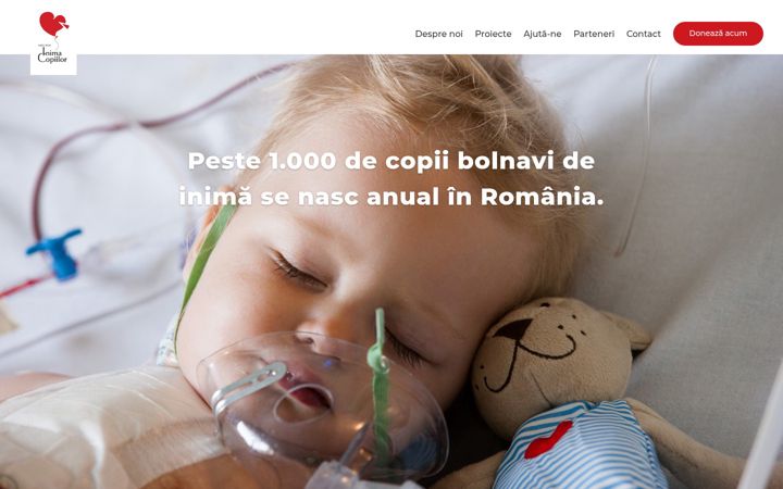 Screenshot of inimacopiilor.ro